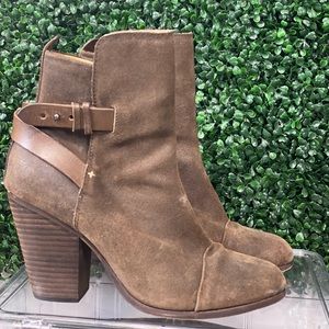 Rag & Bone Size 11 Tan/Brown Suede Ankle Bootie